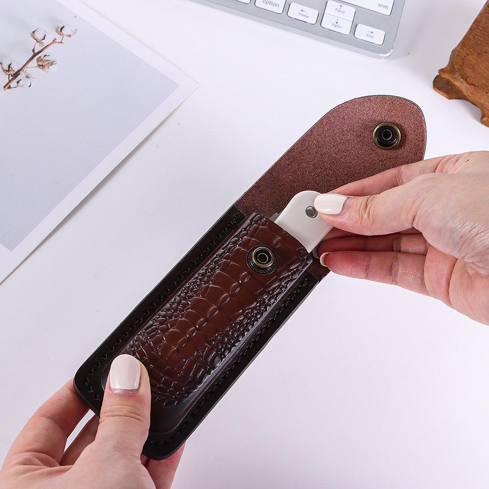 소가죽 접이식 칼집 - 야외 도구용 직선 칼 커버 홀스 - Edc Everyday Carry Knives 리뷰 및 가격