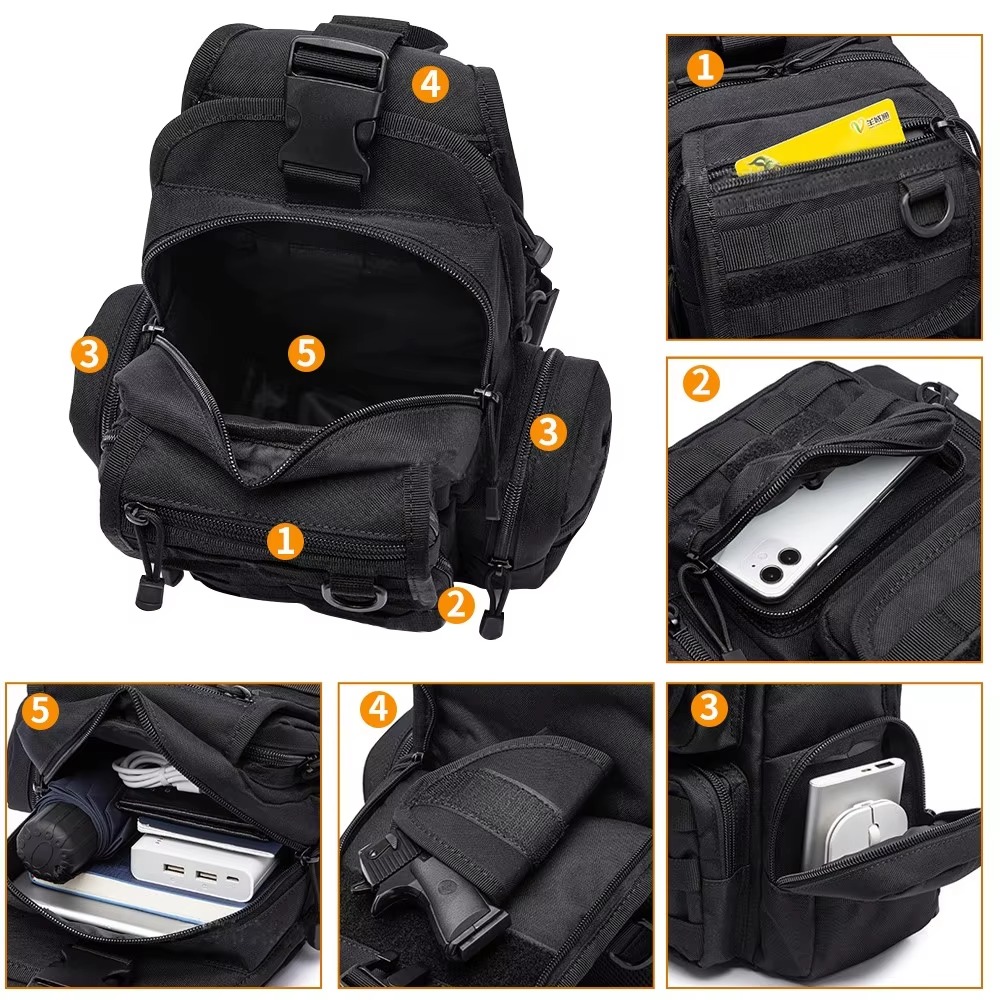 전술용 권총 가방, 은닉형 권총 보관 가방, 권총 홀스 - Edc Concealed Carry Sling Bag 리뷰 및 가격
