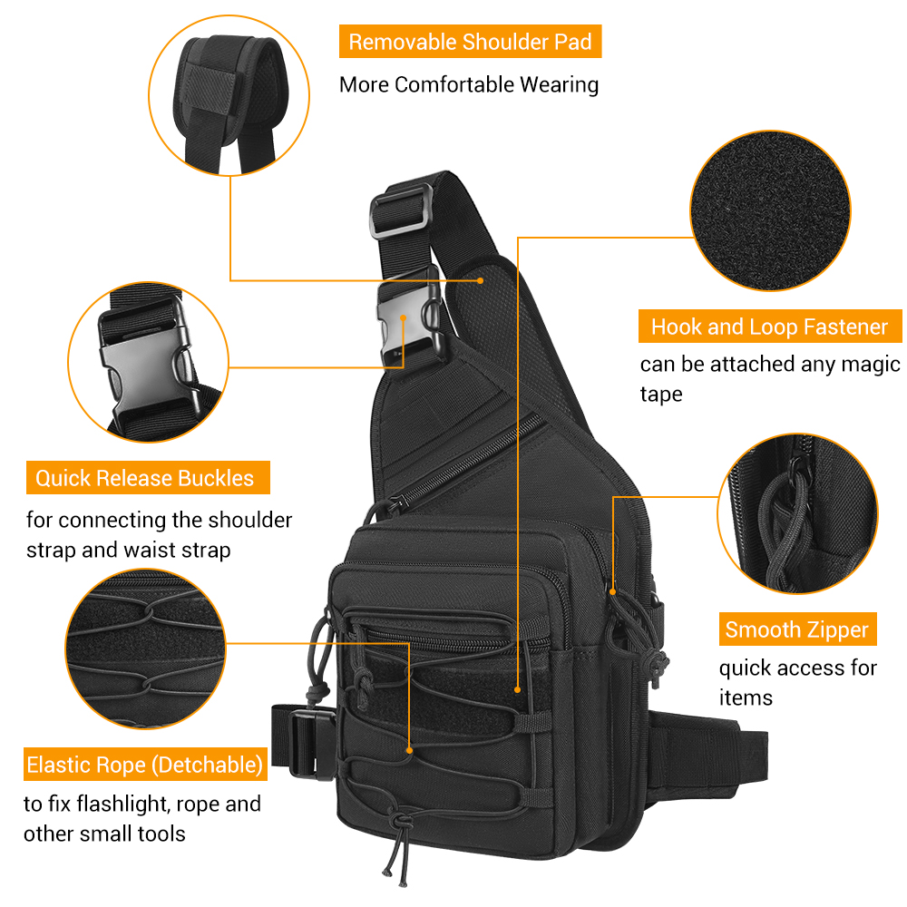 야외 총 홀스터 가방 숨겨진 캐리 권총 홀더 파우치 권 - Edc Concealed Carry Sling Bag 리뷰 및 가격
