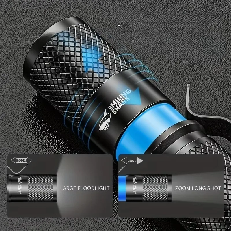 스마일링 샤크 초강력 미니 LED 손전등, USB 충전 - Edc Carry Clip 리뷰 및 가격
